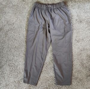 Old Navy Gray Cargo Pants with Elastic Waistband M